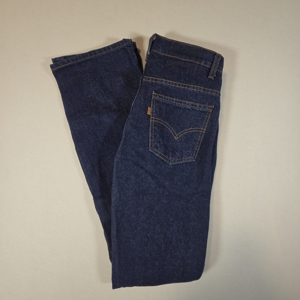 Vintage Levi's Jeans 517‎ Saddleman Bootcut 32x34 Dark Wash Denim USA Orange Tab